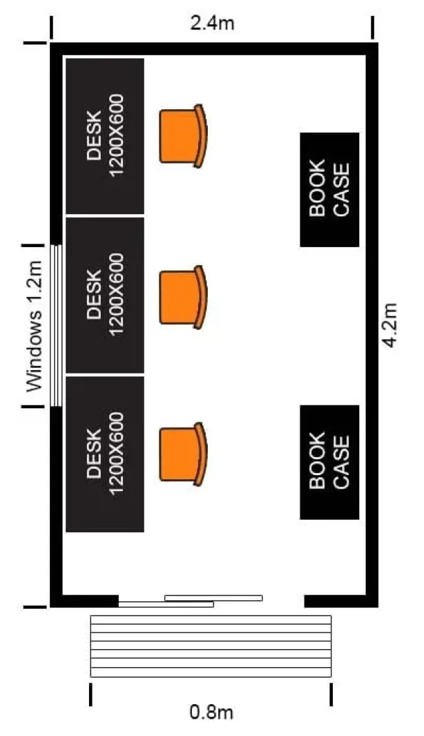 portable cabin sizes