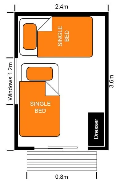 Portable Cabin Accommodation for Rent - Standard Cabin