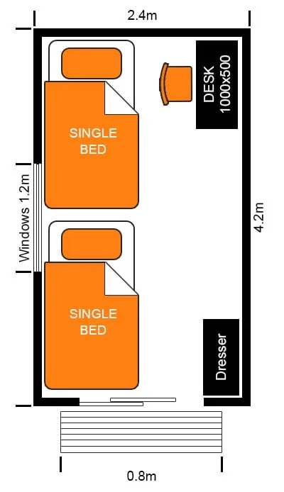 Portable Cabin Accommodation for Rent - Large Cabin