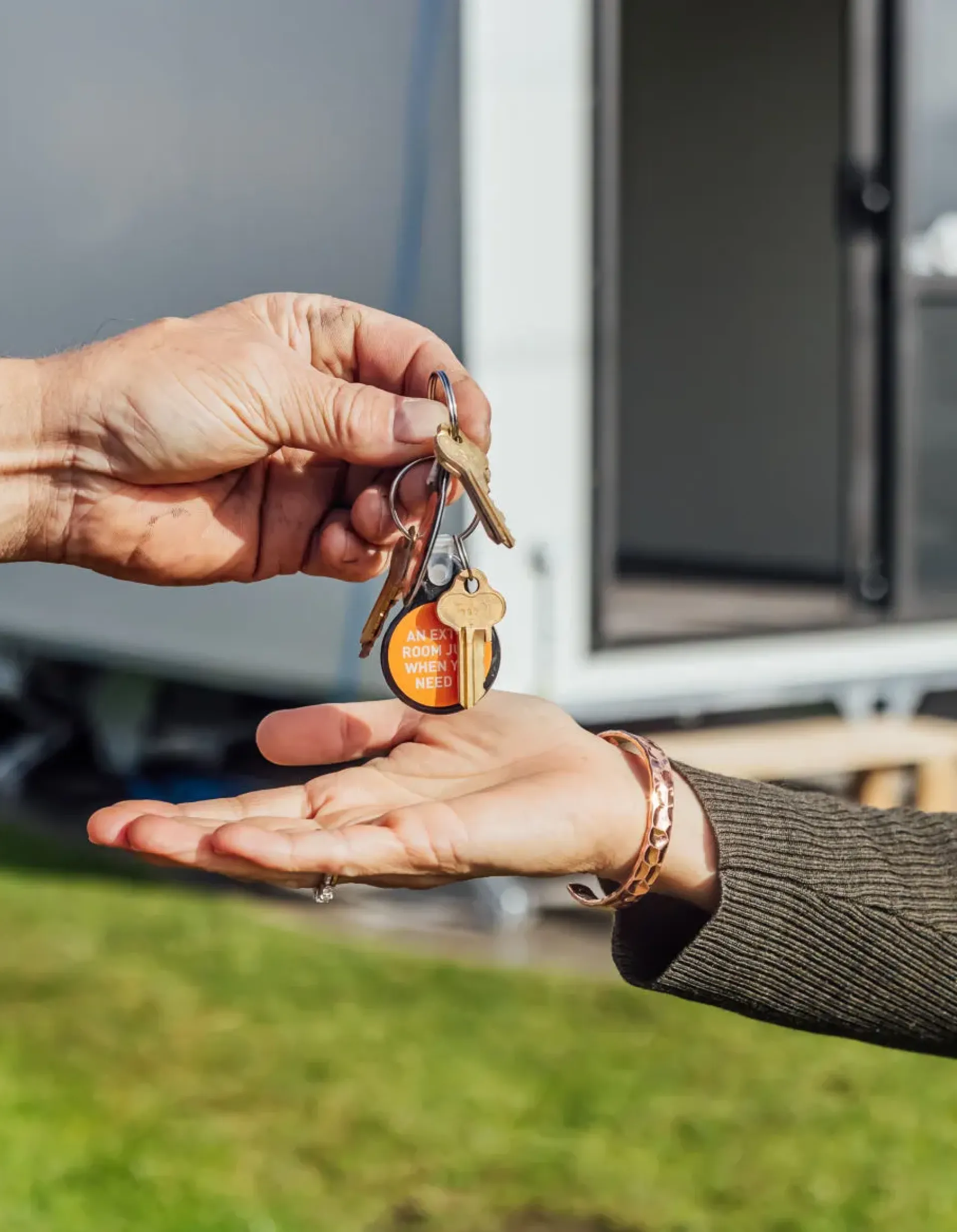 handing a key to another person