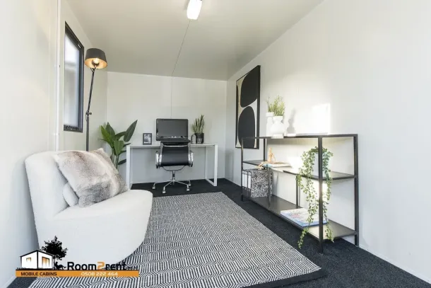 Available Portable Cabin Rentals - Sample Cabin - backyard office cabin